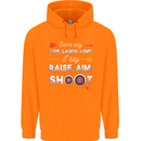 Raise Aim Shoot Funny Archery Archer Childrens Kids Hoodie Orange