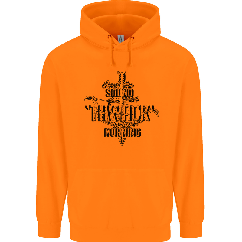 Raise Aim Shoot Funny Archery Archer Childrens Kids Hoodie Orange