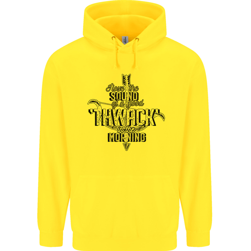 Raise Aim Shoot Funny Archery Archer Childrens Kids Hoodie Yellow