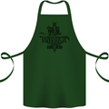 Raise Aim Shoot Funny Archery Archer Cotton Apron 100% Organic Forest Green