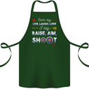 Raise Aim Shoot Funny Archery Archer Cotton Apron 100% Organic Forest Green