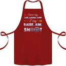 Raise Aim Shoot Funny Archery Archer Cotton Apron 100% Organic Maroon
