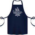 Raise Aim Shoot Funny Archery Archer Cotton Apron 100% Organic Navy Blue