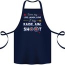Raise Aim Shoot Funny Archery Archer Cotton Apron 100% Organic Navy Blue