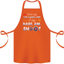 Raise Aim Shoot Funny Archery Archer Cotton Apron 100% Organic Orange