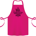 Raise Aim Shoot Funny Archery Archer Cotton Apron 100% Organic Pink