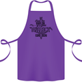 Raise Aim Shoot Funny Archery Archer Cotton Apron 100% Organic Purple