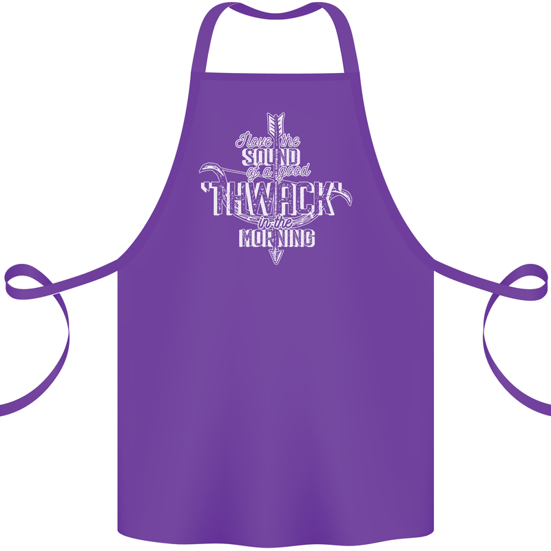 Raise Aim Shoot Funny Archery Archer Cotton Apron 100% Organic Purple