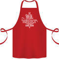 Raise Aim Shoot Funny Archery Archer Cotton Apron 100% Organic Red