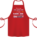 Raise Aim Shoot Funny Archery Archer Cotton Apron 100% Organic Red