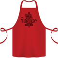 Raise Aim Shoot Funny Archery Archer Cotton Apron 100% Organic Red