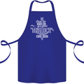 Raise Aim Shoot Funny Archery Archer Cotton Apron 100% Organic Royal Blue