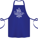 Raise Aim Shoot Funny Archery Archer Cotton Apron 100% Organic Royal Blue