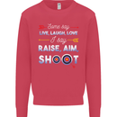 Raise Aim Shoot Funny Archery Archer Kids Sweatshirt Jumper Heliconia