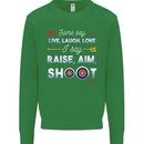Raise Aim Shoot Funny Archery Archer Kids Sweatshirt Jumper Irish Green