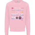 Raise Aim Shoot Funny Archery Archer Kids Sweatshirt Jumper Light Pink