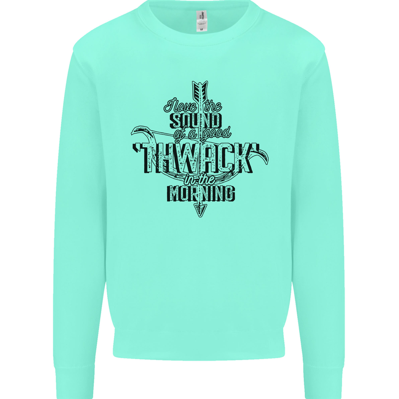 Raise Aim Shoot Funny Archery Archer Kids Sweatshirt Jumper Peppermint