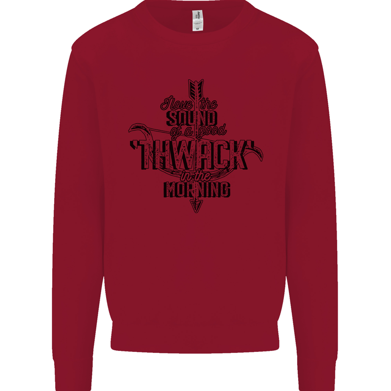 Raise Aim Shoot Funny Archery Archer Kids Sweatshirt Jumper Red