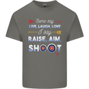 Raise Aim Shoot Funny Archery Archer Kids T-Shirt Childrens Charcoal