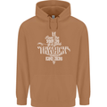 Raise Aim Shoot Funny Archery Archer Mens 80% Cotton Hoodie Caramel Latte