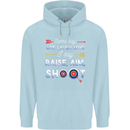 Raise Aim Shoot Funny Archery Archer Mens 80% Cotton Hoodie Light Blue