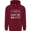 Raise Aim Shoot Funny Archery Archer Mens 80% Cotton Hoodie Maroon