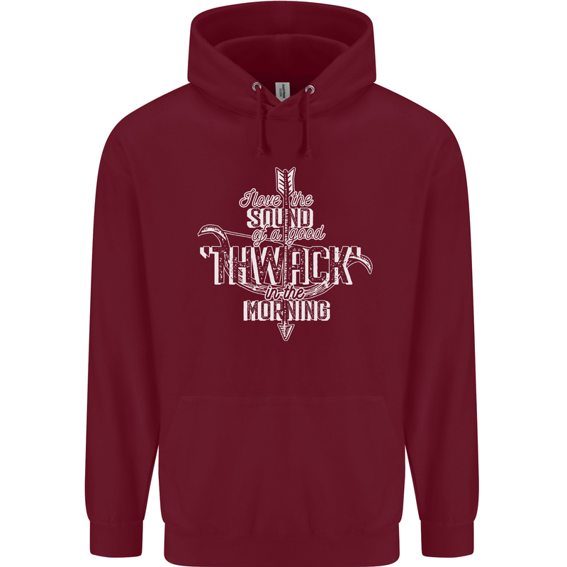 Raise Aim Shoot Funny Archery Archer Mens 80% Cotton Hoodie Maroon