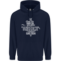 Raise Aim Shoot Funny Archery Archer Mens 80% Cotton Hoodie Navy Blue