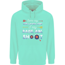 Raise Aim Shoot Funny Archery Archer Mens 80% Cotton Hoodie Peppermint