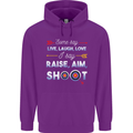 Raise Aim Shoot Funny Archery Archer Mens 80% Cotton Hoodie Purple