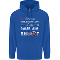 Raise Aim Shoot Funny Archery Archer Mens 80% Cotton Hoodie Royal Blue