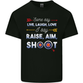 Raise Aim Shoot Funny Archery Archer Mens Cotton T-Shirt Tee Top Black