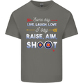 Raise Aim Shoot Funny Archery Archer Mens Cotton T-Shirt Tee Top Charcoal