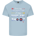 Raise Aim Shoot Funny Archery Archer Mens Cotton T-Shirt Tee Top Light Blue