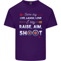 Raise Aim Shoot Funny Archery Archer Mens Cotton T-Shirt Tee Top Purple