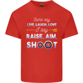 Raise Aim Shoot Funny Archery Archer Mens Cotton T-Shirt Tee Top Red