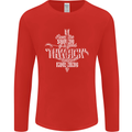 Raise Aim Shoot Funny Archery Archer Mens Long Sleeve T-Shirt Red