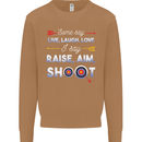 Raise Aim Shoot Funny Archery Archer Mens Sweatshirt Jumper Caramel Latte