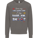 Raise Aim Shoot Funny Archery Archer Mens Sweatshirt Jumper Charcoal
