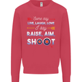 Raise Aim Shoot Funny Archery Archer Mens Sweatshirt Jumper Heliconia