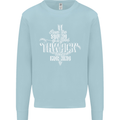 Raise Aim Shoot Funny Archery Archer Mens Sweatshirt Jumper Light Blue