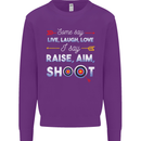 Raise Aim Shoot Funny Archery Archer Mens Sweatshirt Jumper Purple