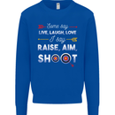 Raise Aim Shoot Funny Archery Archer Mens Sweatshirt Jumper Royal Blue