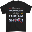 Raise Aim Shoot Funny Archery Archer Mens T-Shirt Cotton Gildan Black