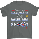 Raise Aim Shoot Funny Archery Archer Mens T-Shirt Cotton Gildan Charcoal