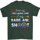 Raise Aim Shoot Funny Archery Archer Mens T-Shirt Cotton Gildan Forest Green