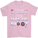 Raise Aim Shoot Funny Archery Archer Mens T-Shirt Cotton Gildan Light Pink