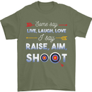 Raise Aim Shoot Funny Archery Archer Mens T-Shirt Cotton Gildan Military Green