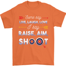 Raise Aim Shoot Funny Archery Archer Mens T-Shirt Cotton Gildan Orange