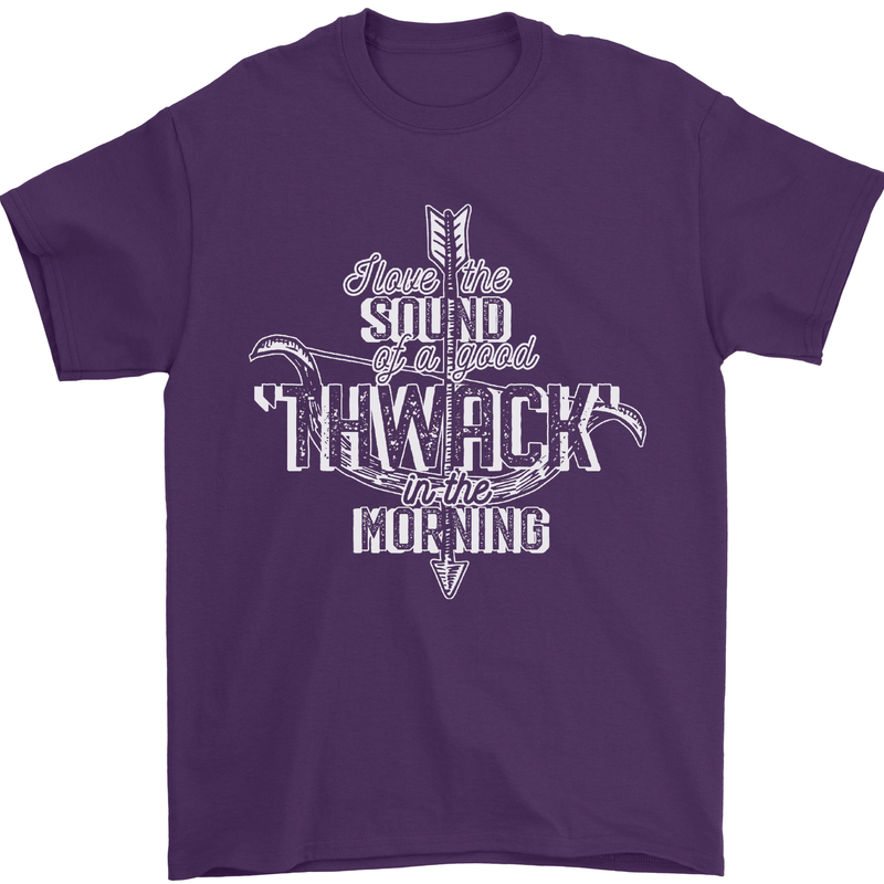 Raise Aim Shoot Funny Archery Archer Mens T-Shirt Cotton Gildan Purple